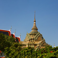 Image showing Rich decorated temple in Bangkok, Thailand