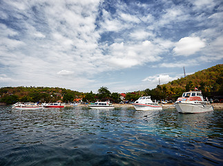 Image showing Yacht and boats