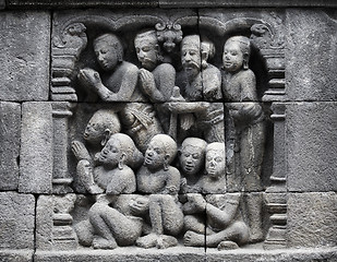 Image showing Detail of Buddhist carved relief