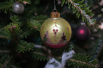 Image showing christmas toy decoration on christmas tree