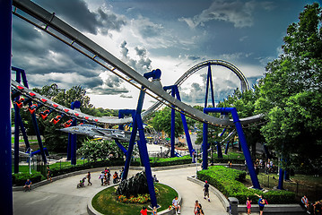 Image showing rollercoaster amusement park ride