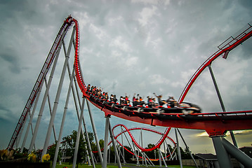 Image showing rollercoaster amusement park ride