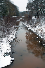 Image showing winter scene on the creek