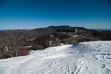 Image showing blue ridge mountains landscape in snow