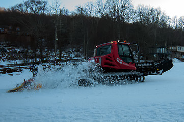 Image showing snow grooming machine