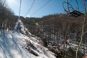 Image showing blue ridge mountains landscape in snow