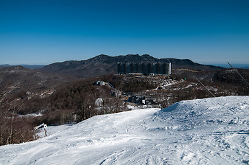 Image showing blue ridge mountains landscape in snow