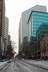 Image showing winter scenery on city streets