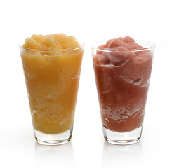 Image showing Orange And Raspberry Smoothies