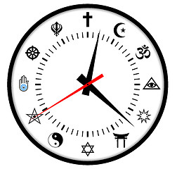 Image showing religions clock