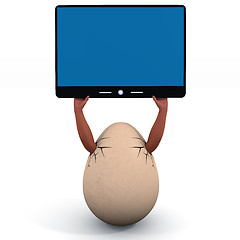 Image showing egg hold the pad