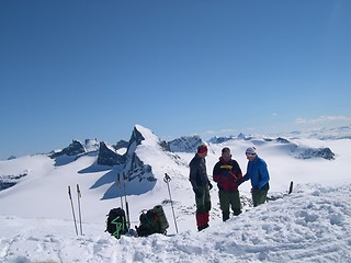 Image showing Skiing in Norwegian mountains