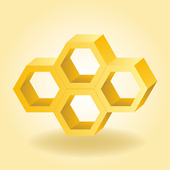 Image showing Abstract 3d honeycomb background. Vector illustration