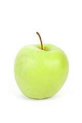 Image showing Single Green Apple isolated on a white background 