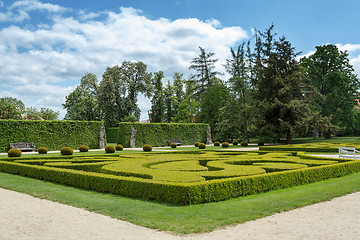 Image showing garden in famous Baroque chateau Jaromerice nad Rokytnou