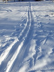 Image showing Ski-track