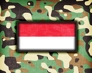 Image showing Amy camouflage uniform, Indonesia