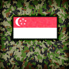 Image showing Amy camouflage uniform, Singapore