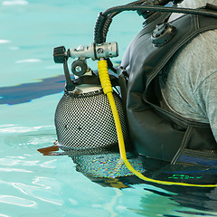 Image showing Close-up of a scuba diver