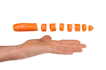 Image showing Carrot isolated on a white background