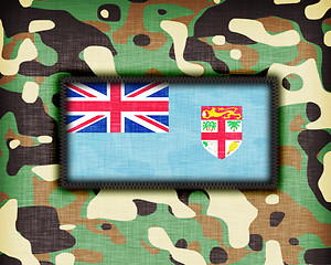 Image showing Amy camouflage uniform, Fiji