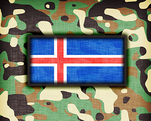 Image showing Amy camouflage uniform, Iceland