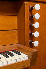 Image showing Organ knobs blank labels