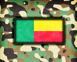 Image showing Amy camouflage uniform, Benin