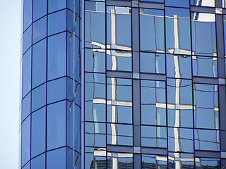 Image showing Modern building windows reflections