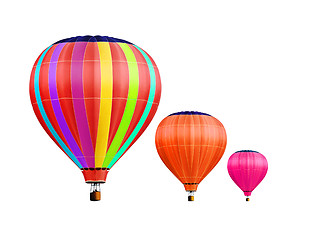 Image showing air-balloons with path