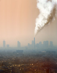 Image showing atmospheric air pollution from factory