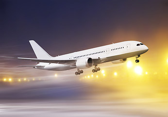 Image showing plane in snowstorm