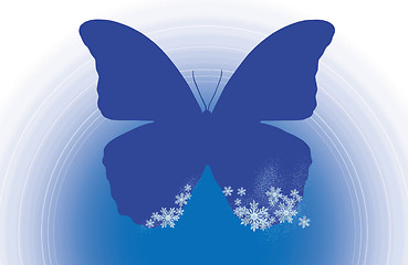 Image showing butterfliy with snowflakes