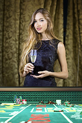 Image showing woman in a casino