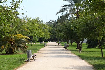 Image showing Turia Gardens in Valencia, Spain