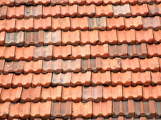 Image showing Ceramic tiles roof background