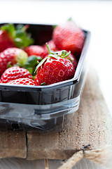 Image showing Fresh whole strawberries