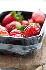 Image showing Fresh whole strawberries