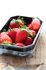 Image showing Fresh whole strawberries