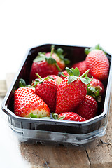 Image showing Fresh whole strawberries