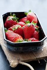 Image showing Fresh whole strawberries