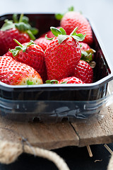 Image showing Fresh whole strawberries