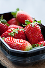 Image showing Fresh whole strawberries