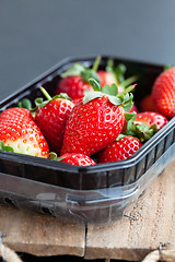 Image showing Fresh whole strawberries