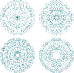 Image showing A set of beautiful mandalas and lace circles