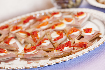 Image showing Various Italian Appetizers on Table