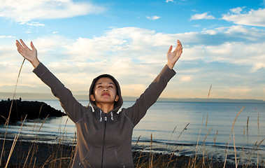 Image showing Praying girl