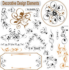 Image showing set calligraphic design elements and page decoration