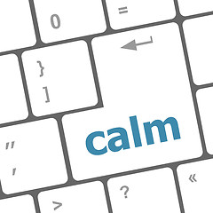 Image showing calm key on computer keyboard