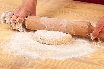 Image showing Working on dough